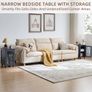 Wooden End Table with Glass Door Storage, 14 Farmhouse Side Table with Adjustable Shelf Solid Wood Gourd Legs, Sofa Side End Tables Cabinet for Living Room, Office Image 5