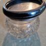 glass  trinket dish with lid. Image 10