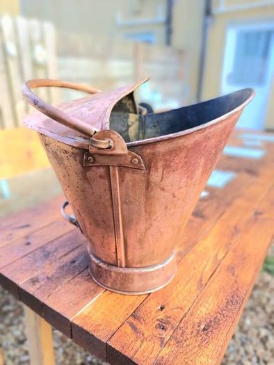 Vintage Handmade Copper Bucket