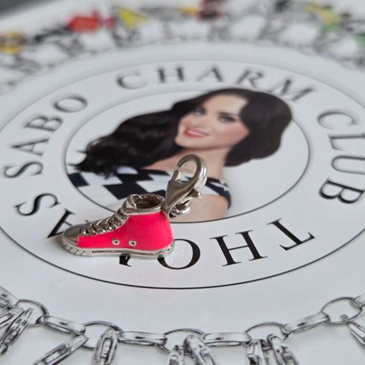 Thomas sabo high-top sneakers sterling silver with pink enamel