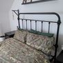 Double bed frame, black metal in retro / vintage style Image 3