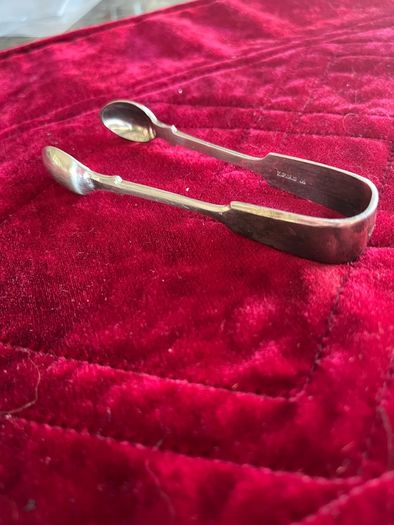 silver plated sugar tongs