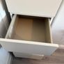 Tall White Drawer Unit with Hidden Mirror Image 7