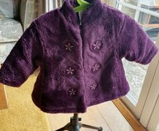 Purple Fur Girls Coat Age 6/12 mths