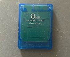 PlayStation 2 PS2 Transparent Blue Memory Card