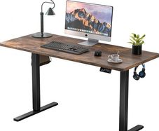 Electric Standing Desk 110x60cm, Height Adjustable Desk with Memory Handset