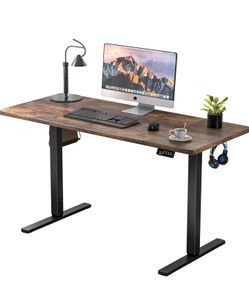 Electric Standing Desk 110x60cm, Height Adjustable Desk with Memory Handset