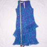 Tricoville Vintage Purple Blue Floral Tiered Ruffle Midi Dress 10UK/38EU Image 9