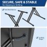 Keyboard Stand ELectric Piano Stand - Heavy Duty Double X Style with Locking Straps, Fits 54-88 Key Electric Pianos, DJ mixers, Turntables, Synths and Midi Keyboards. Load Capacity 100LB Image 4