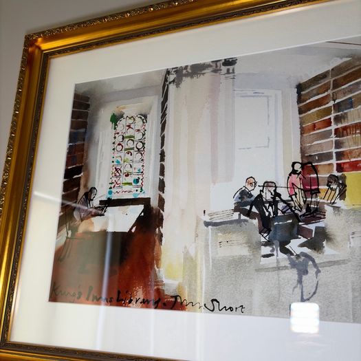 Law Library (King's Inns) by John Short 2014 Limited Art with Gold Frame