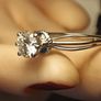 Brilliant Cut Moissanite Solitaire Ring (Bargain) Image 5