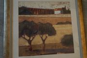 Large Framed Mediterranean Landscape Print