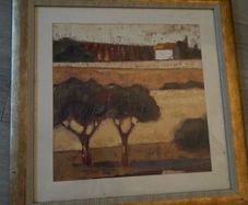 Large Framed Mediterranean Landscape Print