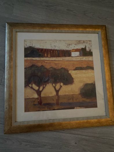 Large Framed Mediterranean Landscape Print