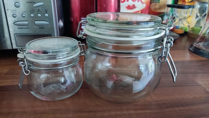 Unused glass jar