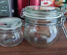 Unused glass jar