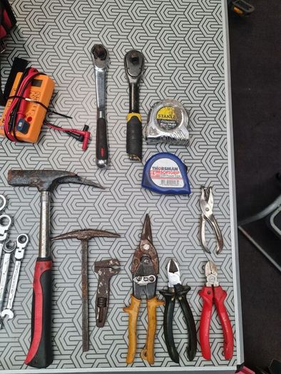 Hand tools and toolbag