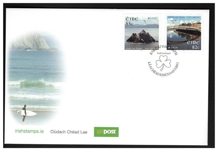 2012 Ireland Europa Visit Ireland Commemorative Stamps An Post First Day Cover (FDC)