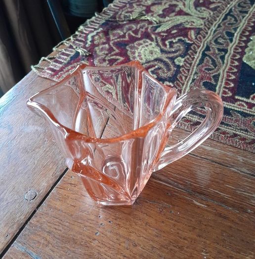 Vintage Pink Glass Jug