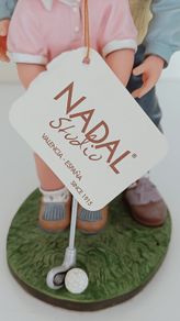 Nadal Studio Golfing Couple Figurine - Handmade Spanish Collectible