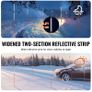 Driveway Markers, 100PCS 48 inch, 0.31 inch Diameter, Orange Fiberglass Poles Snow Stakes with Reflective Tape, 12" Steel Drill Bit & Protection Gloves for Parking Lots, Walkways Easy Visibility Image 3