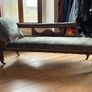 Antique chaise longue (prestigious textiles Pewter velvet) Image 2
