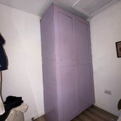 Purple built in wardrobe