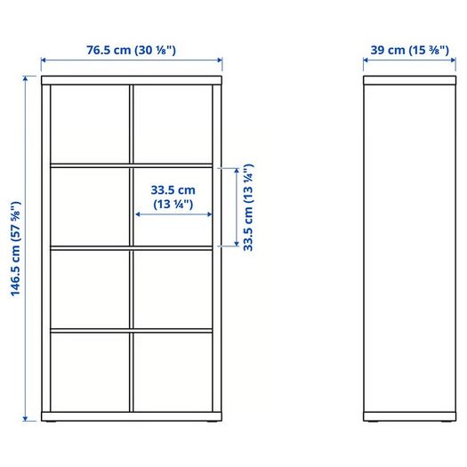 IKEA KALLAX Shelving Unit | 77 x 147cm | Black