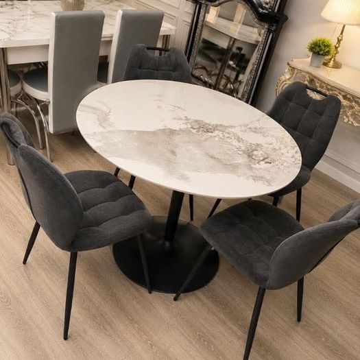 Rectangle or Round Dining Table With 4 Chairs