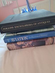 selection of old books