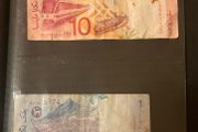 Malaysian  10 ringgit and 1 ringgit note 1998- 2001