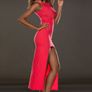 coral long dress size fits xs-s with slit Image 3