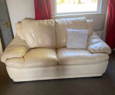 Couch Free, 2 Seater Cream Leather