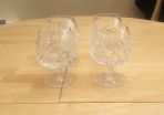Set Of 4 Old Waterford Crystal Brandy Glasses