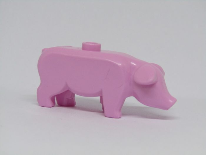 LEGO Farm Pig Unprinted Misprint Prototype Very Rare And Hard To Find From Knighton Castle Set 70357