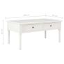 Coffee Table White 100x55x45 cm Wood Image 8