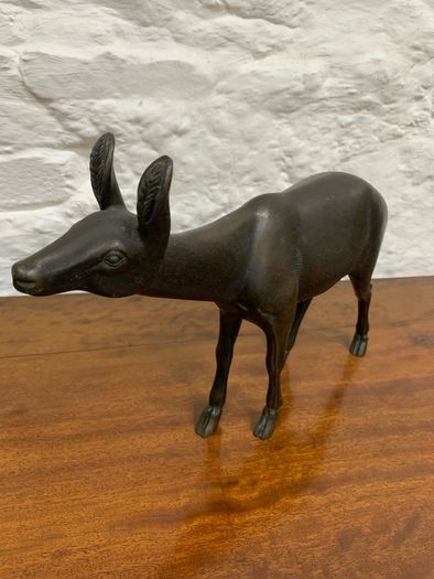 Beautiful bronze deer figure.