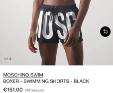 Brand new Moschino Swim Boxer Swimming Shorts - Black