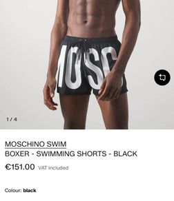 Brand new Moschino Men Swim Boxer Men Swimming Shorts - Black