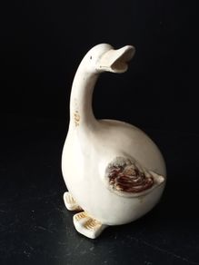 Ceramic Goose Figurine