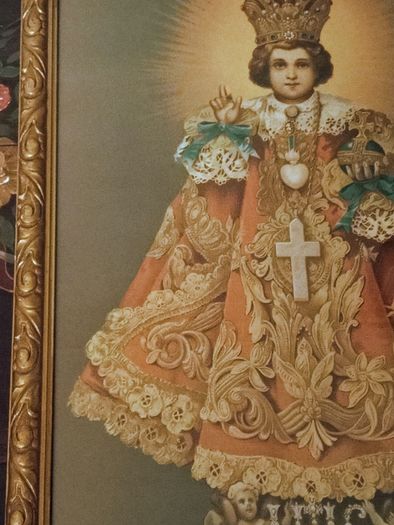 Vintage Framed Religious Art Print 'Infant Jesus Of Prague '