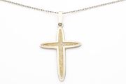 925 Vintage Sterling Silver Signed Cross Necklace