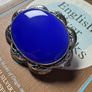 Silver Mounted Chalcedony Brooch Image 3