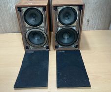 Pair Vintage Videoton D132 E Minimax II Teak Hifi Speakers - Made in Hungary
