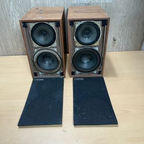 Pair Vintage Videoton D132 E Minimax II Teak Hifi Speakers - Made in Hungary