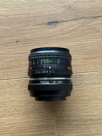 Minolta MD Rokkor-X 50mm f1.7 + Sony E Adapter