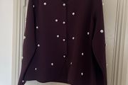 River Island BNWT wine cardigan with studs