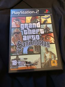 Grand theft auto San Andreas PS2 Game w poster