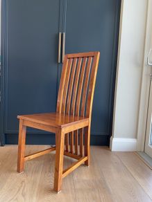 6 solid oak dining chairs