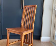 6 solid oak dining chairs
